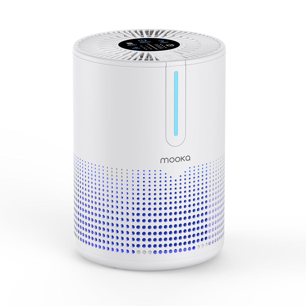 Mooka Air Purifier with 3-Stage H13 HEPA Filter 185 Sf Coverage @ACH1 M01 White