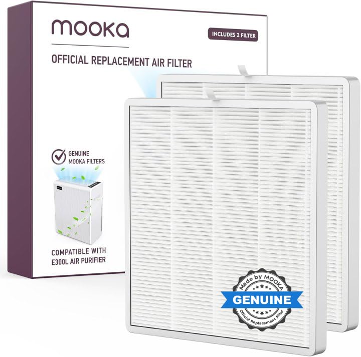 Filter for MOOKA E-300L Air Purifier (2 Count)